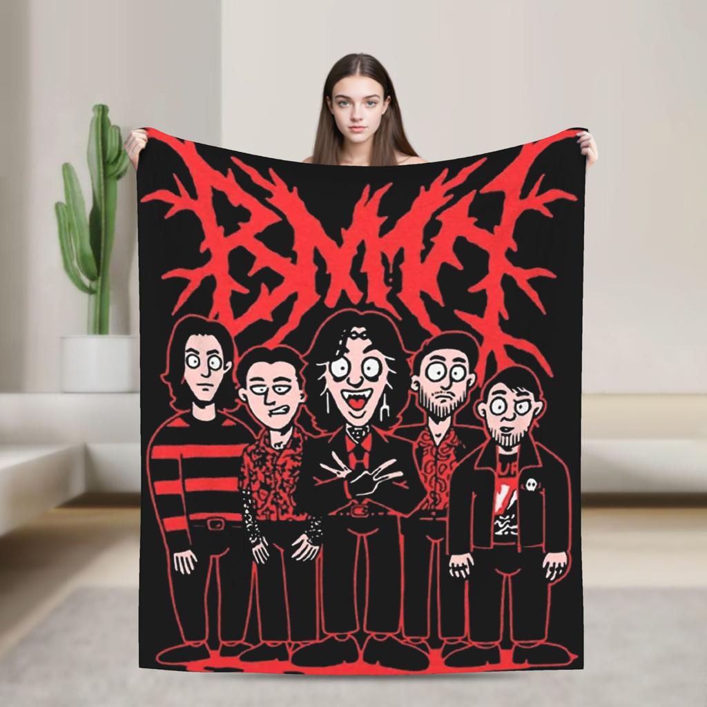 Bring Me The Horizons Blanket MBTH Super Warm Graphic Plush Bedding Throws For Girls Boys Couch Chair Sofa Flannel Bedspread