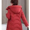 Winter Women's Thick And Warm Mid To Long Hooded Cotton Jacket M-3XL