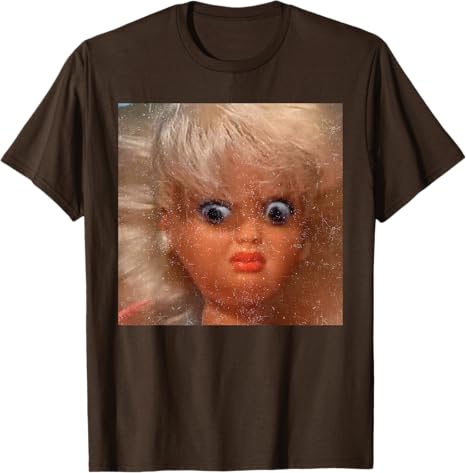 Maglietta Meme Faccia di Bambola Divertente Disgustosa Moda Donna Abbigliamento Estetico Artistico Regalo Originale Cotone Street Manica Corta Camicette