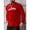 Religious Style Cross Print Men's Long-sleeved T-shirt A Warm Long-sleeved T-shirt For Men Suitable For Autumn And Winter Season