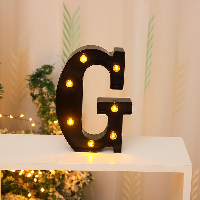 Cross-border Hot-Selling Black LED Letter Lamp for Proposal, Festival Decoration, and Ambiance Arrangement