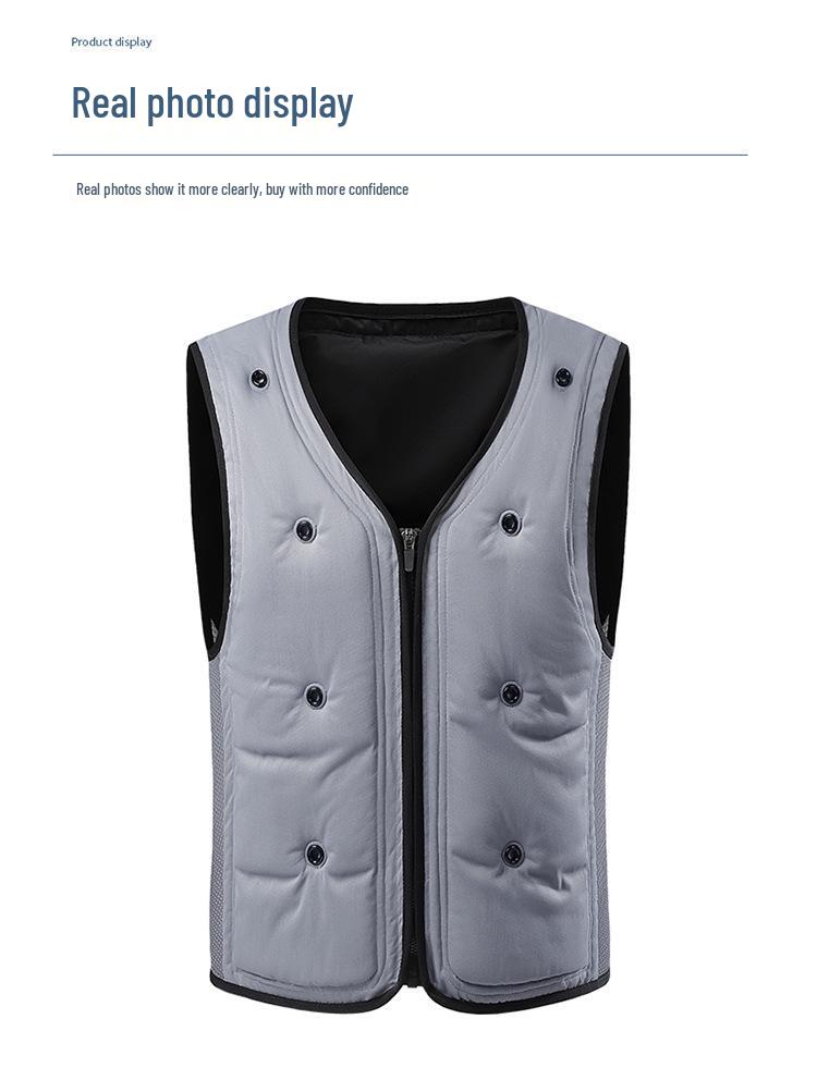 Sommerkühlweste zur Hitzschlagprävention im Freien: Wasserkühlung, Verdunstungskühlung für Fahrten oder Bauarbeiten