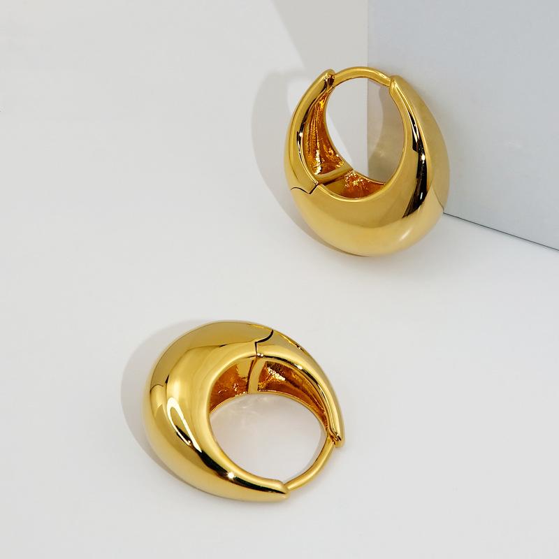 Minimalist Oval Ear Cuffs & Hoop Earrings: 2023 Trendy Niche Women's Jewelry