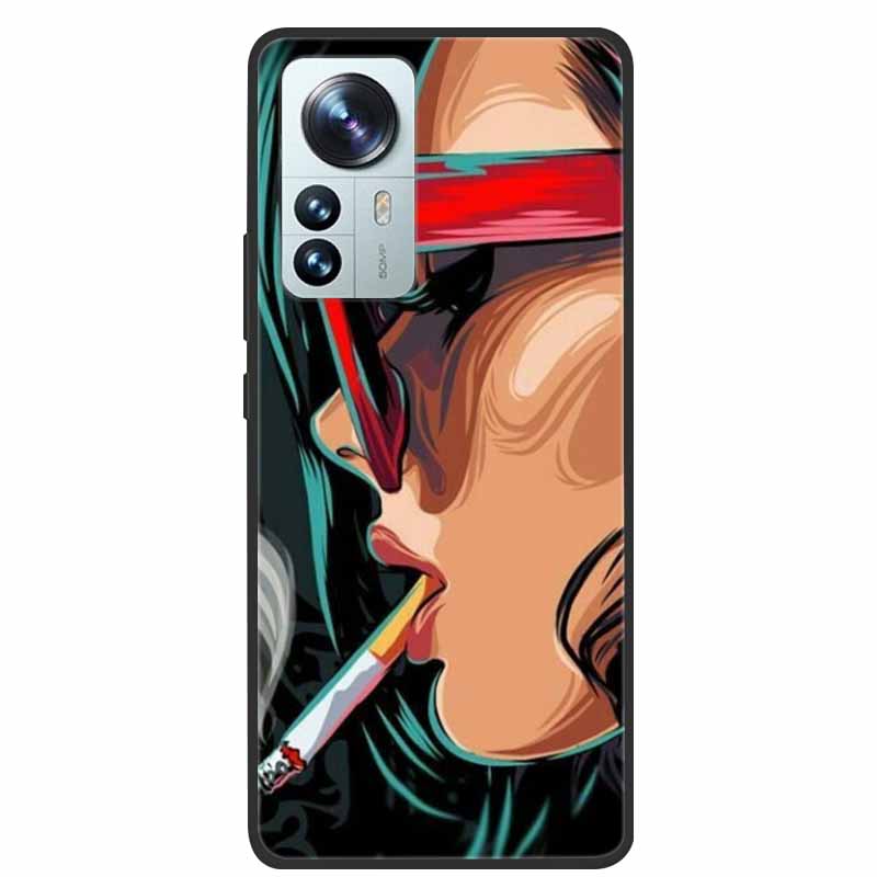 For Xiaomi 12T Pro Phone Case Cover Lion Wolf Black Soft Silicone Case For Xiaomi 12T Pro Back Cover Case 12 T 12TPro Funda Capa