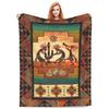 Indian retro style lunch break blanket flannel blanket digital printing gift blanket source