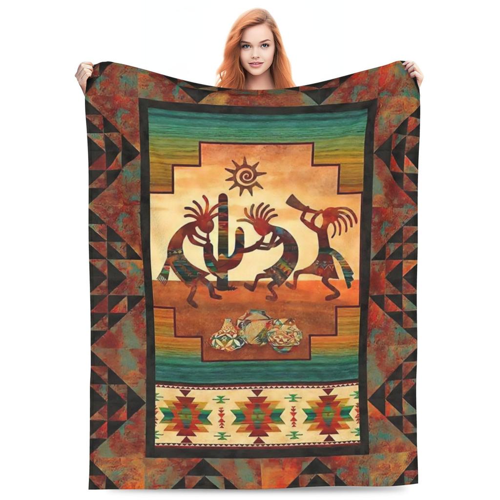 Indian retro style lunch break blanket flannel blanket digital printing gift blanket source