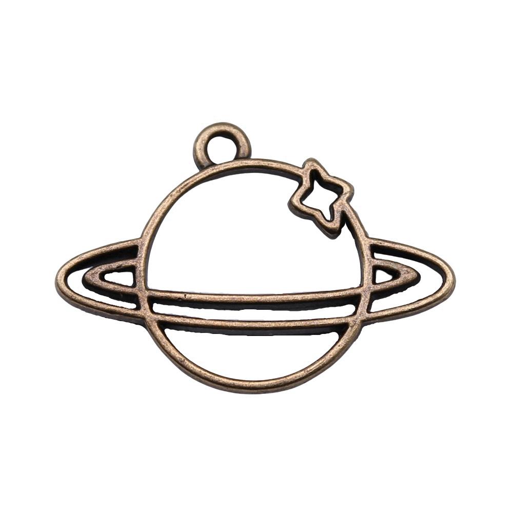 Geometric Openwork Resin Charms MOON HEART Pendants Multi Color Alloy Jewelry Component