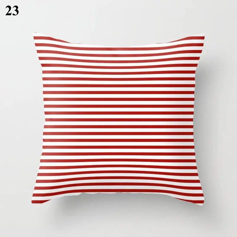 Red Cushion Cover Geometric Print Pillowcase  Wedding Decor