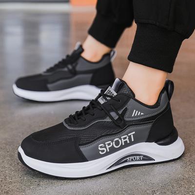 Sapatos desportivos masculinos 2025 primavera novo sola grossa respirável casuais para jovens estudantes cano baixo sapatos de corrida
