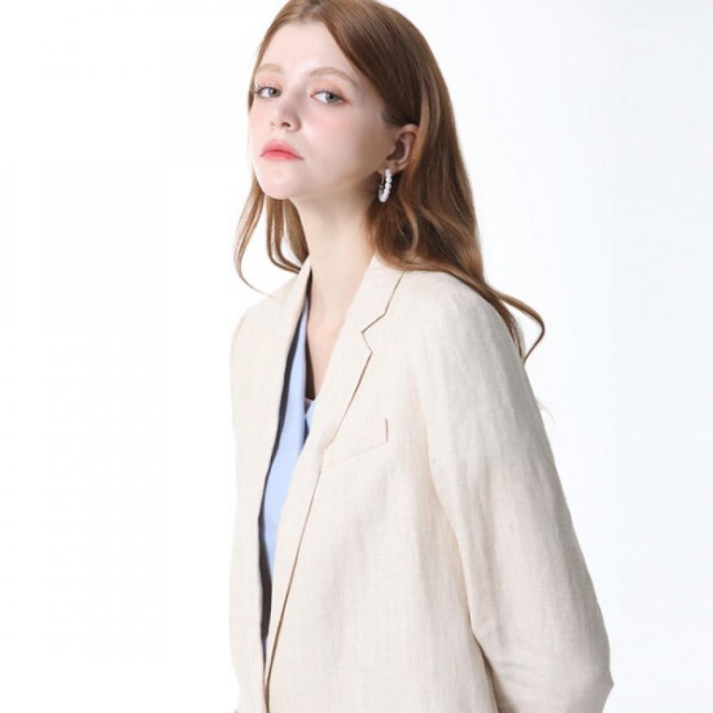 Morry Morris Linen Basic One Button Jacket