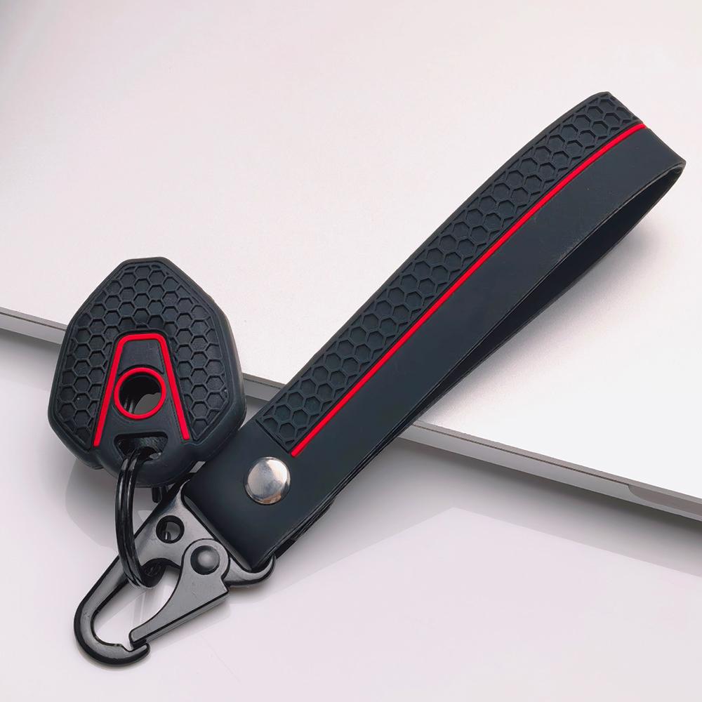 Silicone Motorcycle Key Cover for CFMOTO 450MT Mt450 700CLX 800MT 650MT 250SR 300SR 400SR 450SR 650SR with Keychain Motorcycle Remote Key Protector
