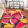 Colorful Fruit Pattern Carpet with Watermelon, Orange, and Blueberries Suitable for use as an anti-slip for living room bedroom sofas