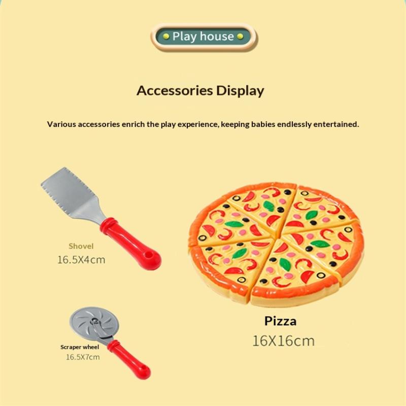 

Kids Pizza Cutting Toy Simulation Plastic Pizza Dinette Child Toy Kitchen Pretend Play Food Cooking Kitchen Toys 1 Set