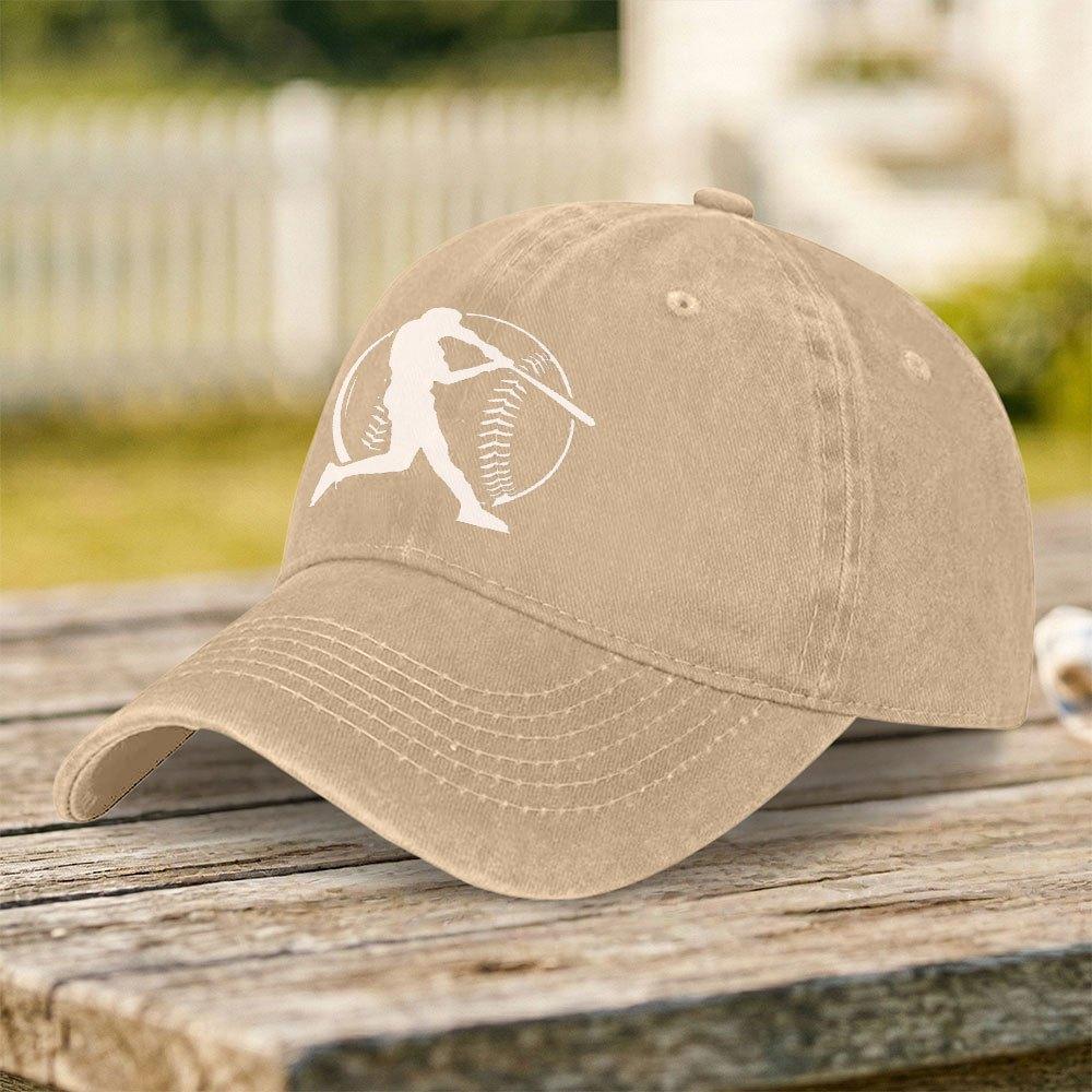 Vintage Washed Baseball Batting Pattern Adjustable Cap for Weddings Parties Festivals Bachelor Parties Cycling Camping