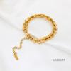 Retro Geometric O-Shape Stainless Steel Chain Bracelet & Necklace