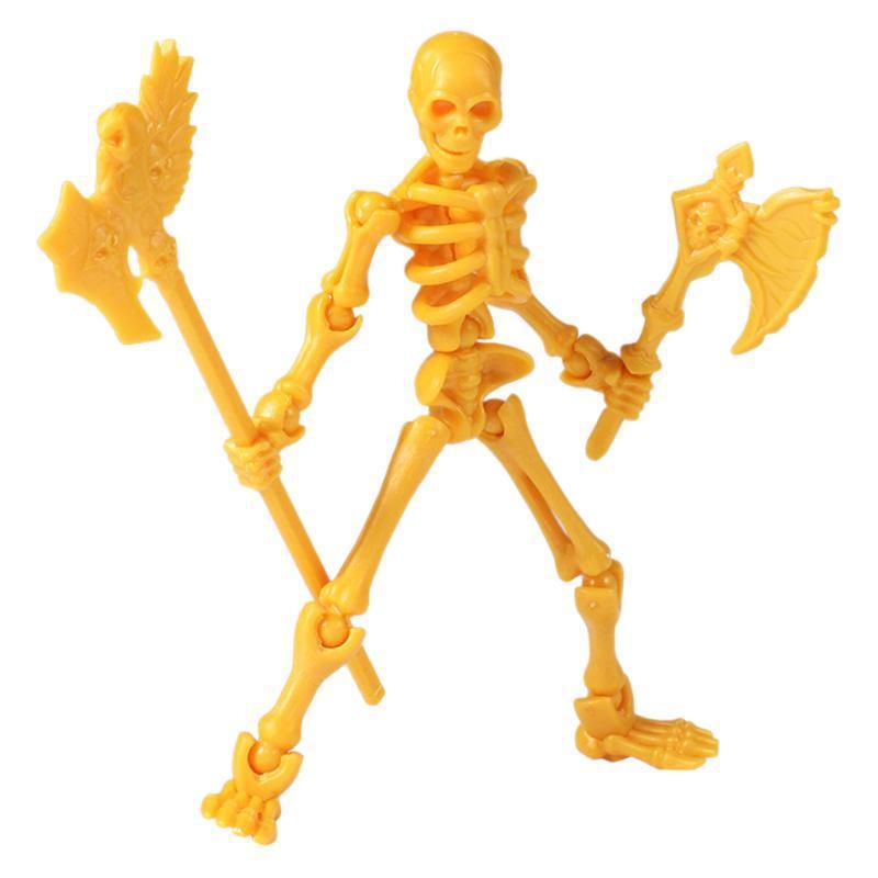 1 Set Multi-Articulable Skull And Bone Puppet Decoration Action Figures Three-Dimensional Skull Model Assembly Toy Gift