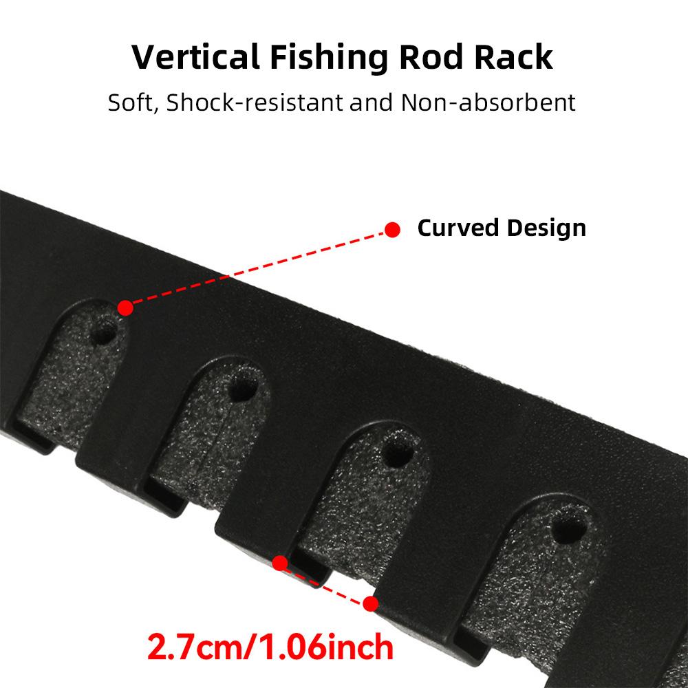 Vertikales 6-Ruten-Rack-Angelruten-Rack-Set, wandmontierter Angelrutenhalter für Garage und Boot