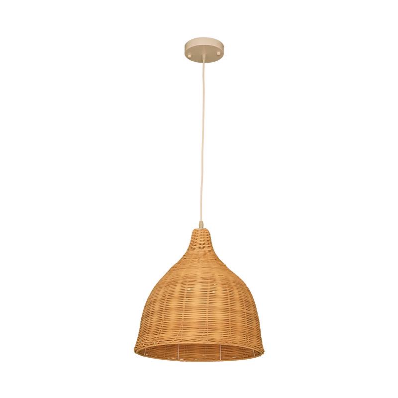 Zen-Inspired Bamboo Rattan Chandelier: Hand-Woven Wabi-Sabi Lighting for Homes and Hotels