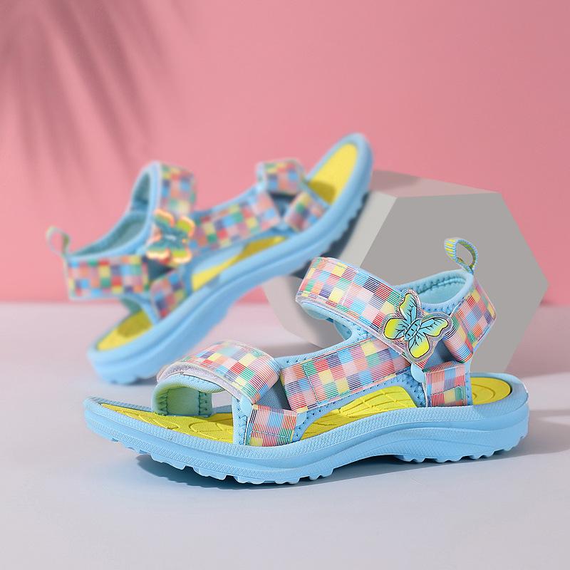 2025 summer new EVA non-slip soft-soled girls shoes girls sandals princess style children's fashion beach shoes