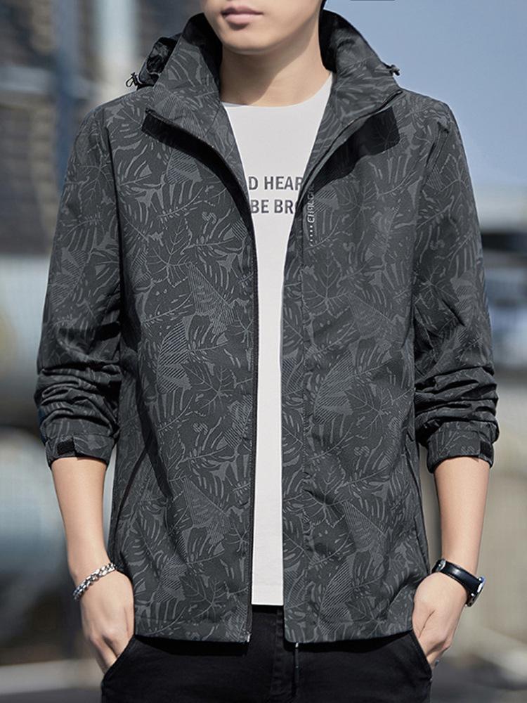 Men's Spring/Autumn 2024 Casual Hooded Outdoor Student Jacket