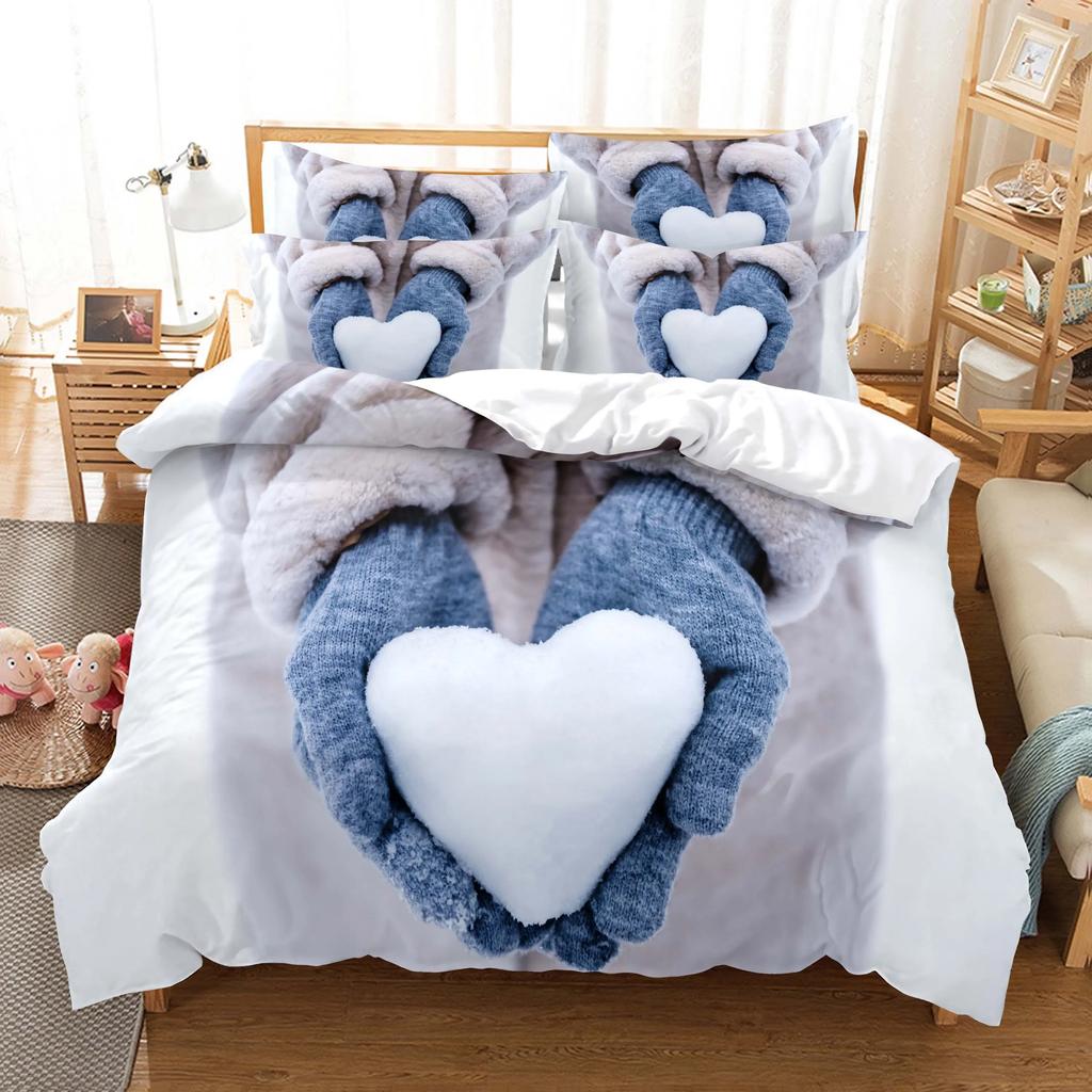 Artistic Pattern Bedding Bedroom Set King Size Home Textile Quilt Cover Set With Pillowcases Cotton Dropship Bedclothes Set