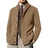 Men's Classic Button-Up Knit Cardigan In Black, Brown, Light Gray, Navy, and Army Green