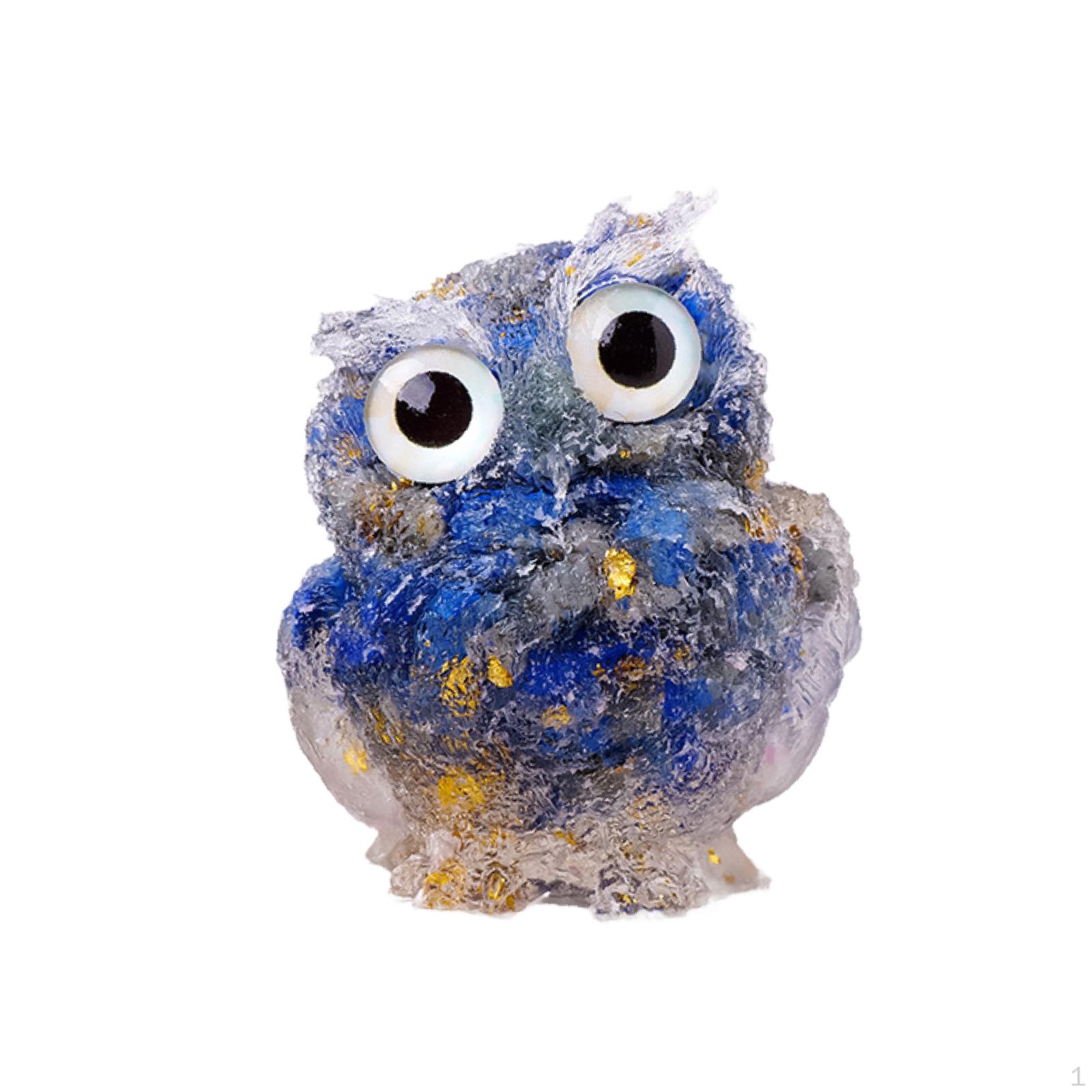 

Статуя совы, декоративная скульптура для офисного стола, домашнего декора blue