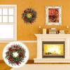 Red Christmas Berry Wreath with Bow and Eucalyptus