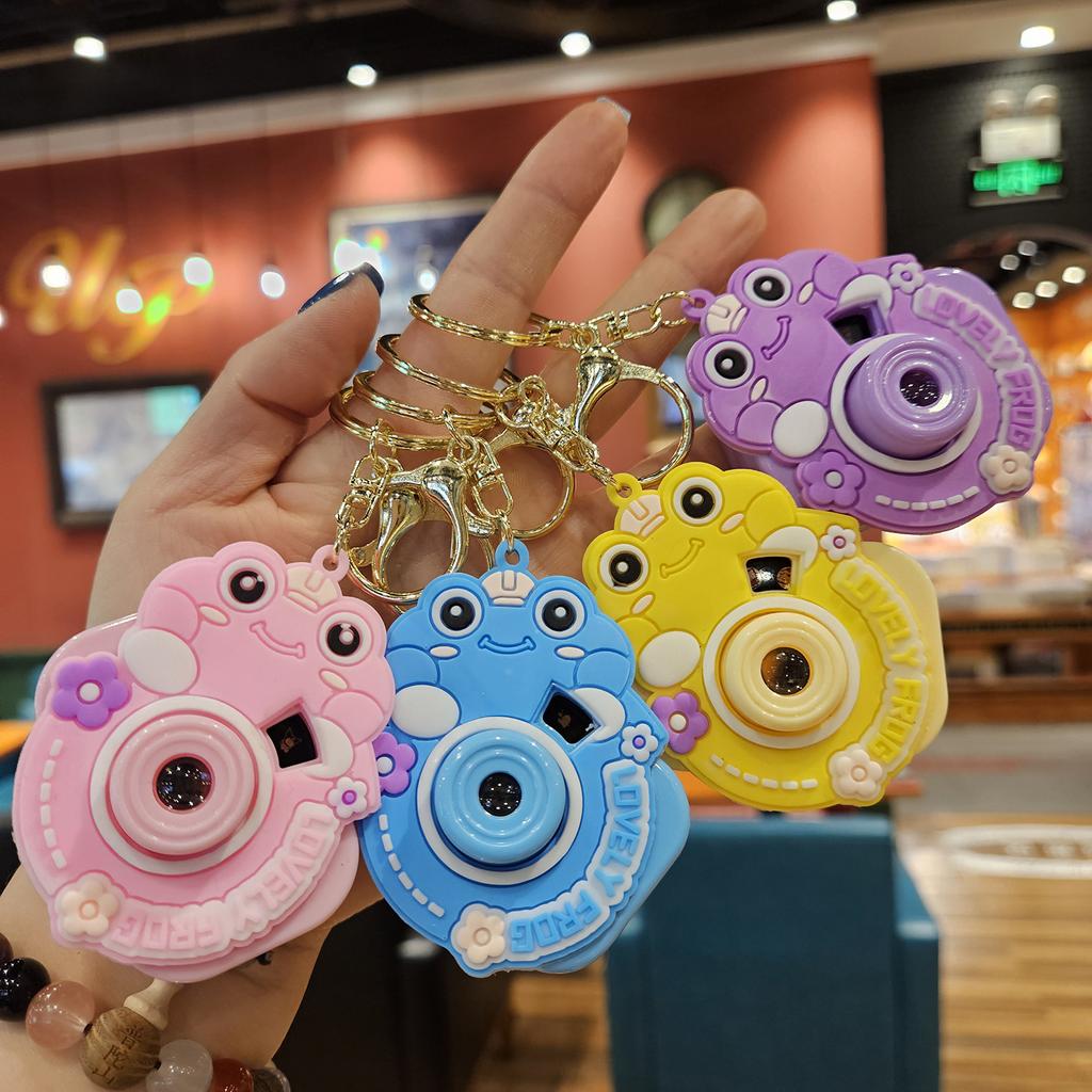 Niedliche Mini-Projektionskamera Cartoon Leuchtendes Projektionslicht Damenhandtasche Schlüsselanhänger Anhänger