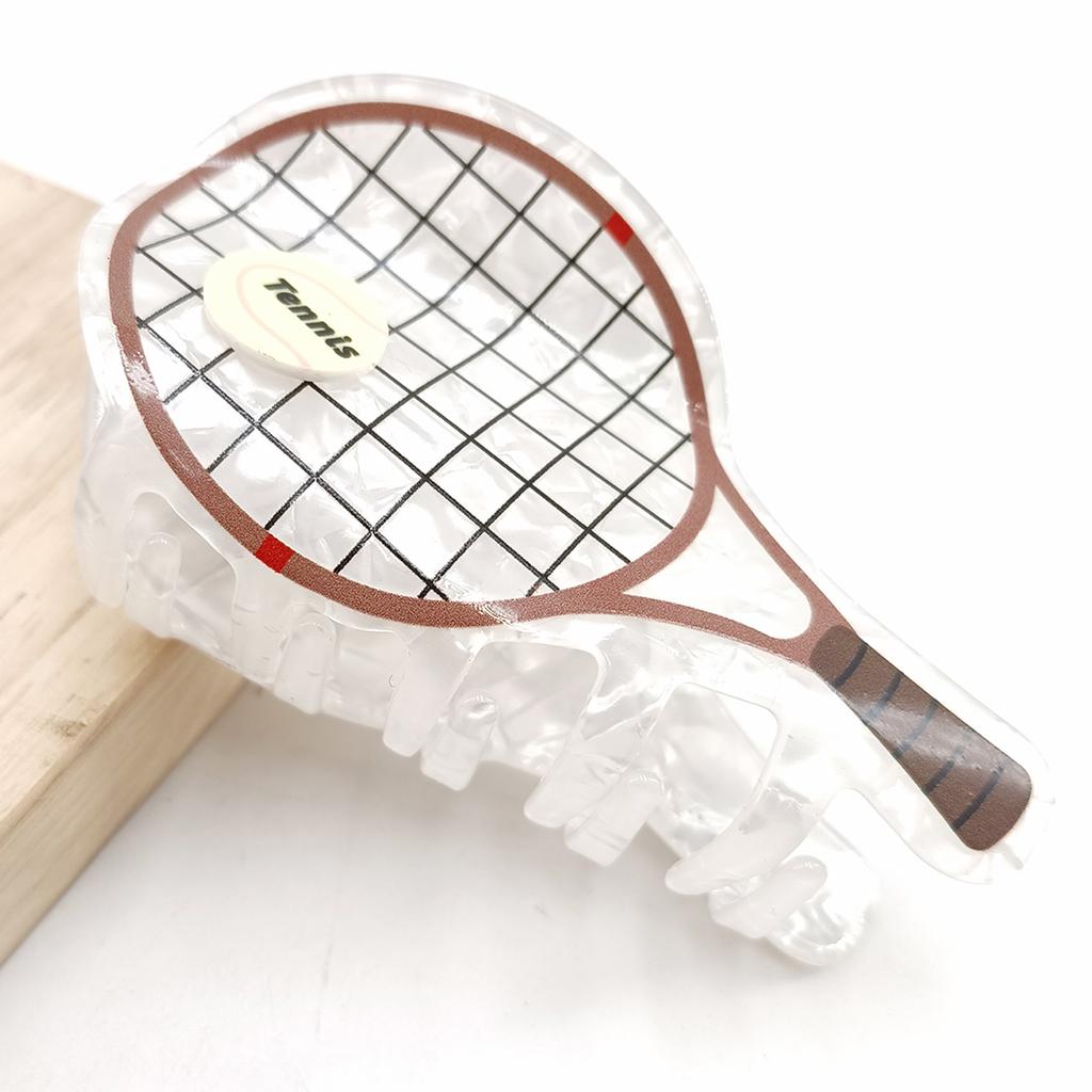 1pc Cute and Creative Sports Tennis Racket Accessories Clip On Disc Hair Shark Clip On Hair Accessories