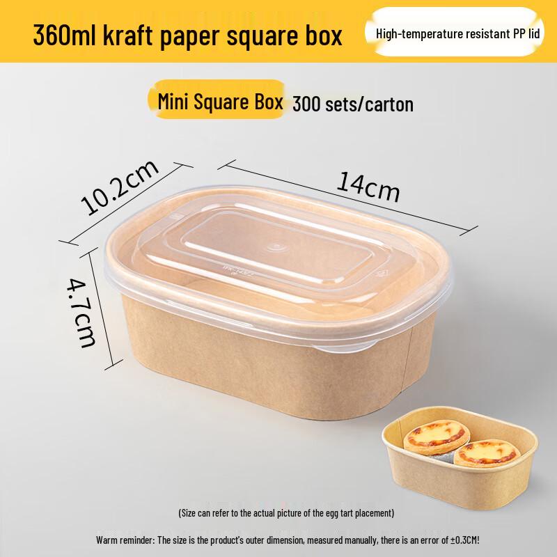 Jiemengzhe Disposable Square Food Containers with Lids