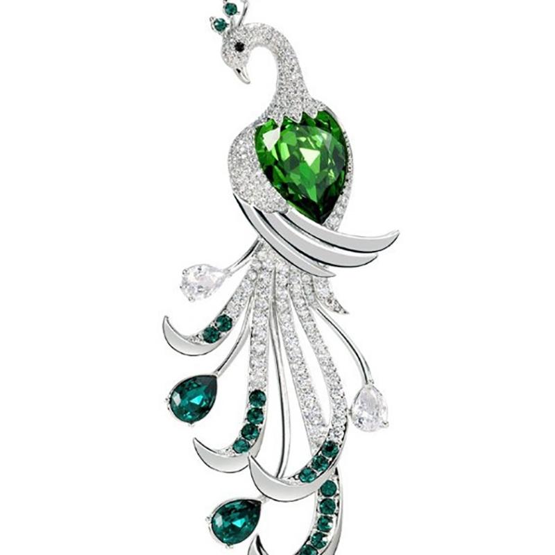 1Pcs Exquisite Peacock Rhinestone Brooch For Women Clothing Coat Accessories Gifts