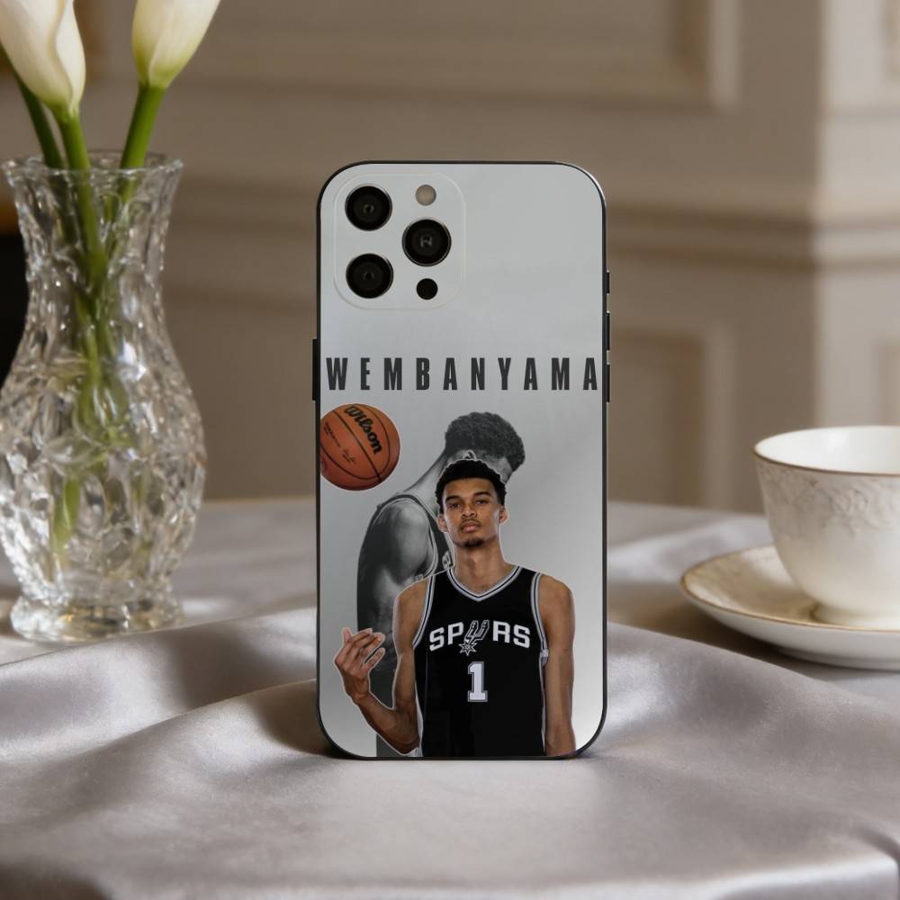 

V-Victor-R Renowned SPORT W-Wembanyama-A Phone Case For iPhone 17,16,15,14,13,12,11 Plus,Pro Max,XS,Soft Silicone Black Cover iPhone14Plus