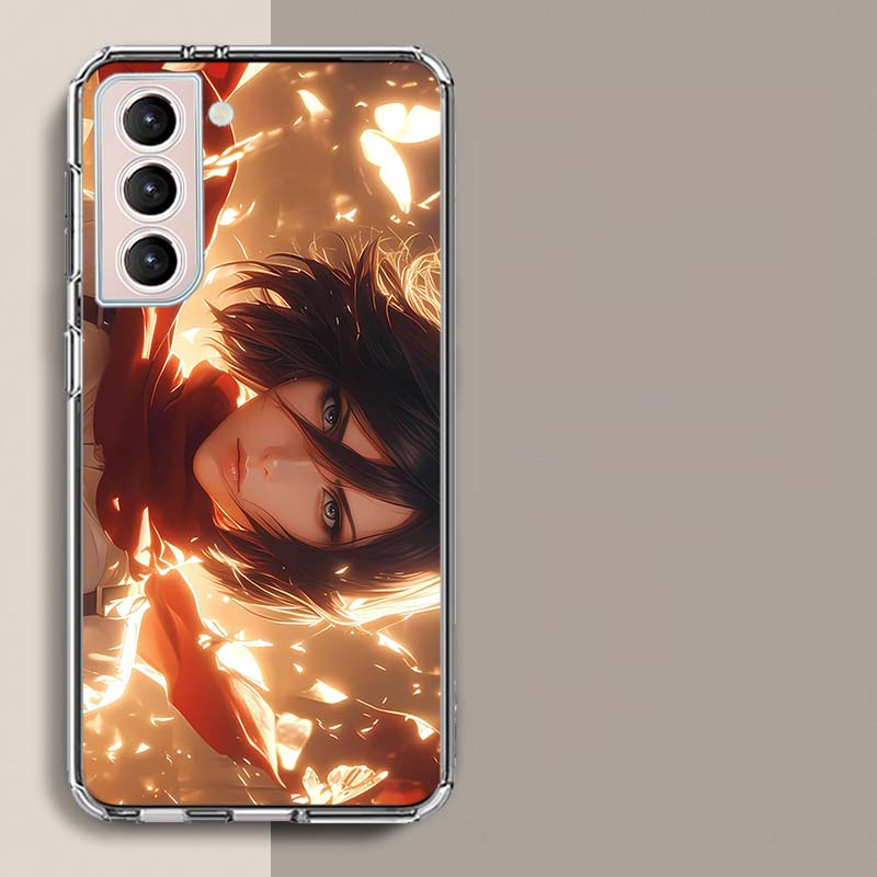 Character MIKASA Phone Case For Samsung Galaxy S25 Edge S24 S23 FE S21 S20 S10 Plus S22 S26 Ultra Cover Clear Cases TPU Capa She