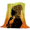 African Woman Giraffe Silhouette Warm Throw Blanket Office Rest Sofa Couch Bedding Cover Bed Sheet Student Home Bedspread Queen