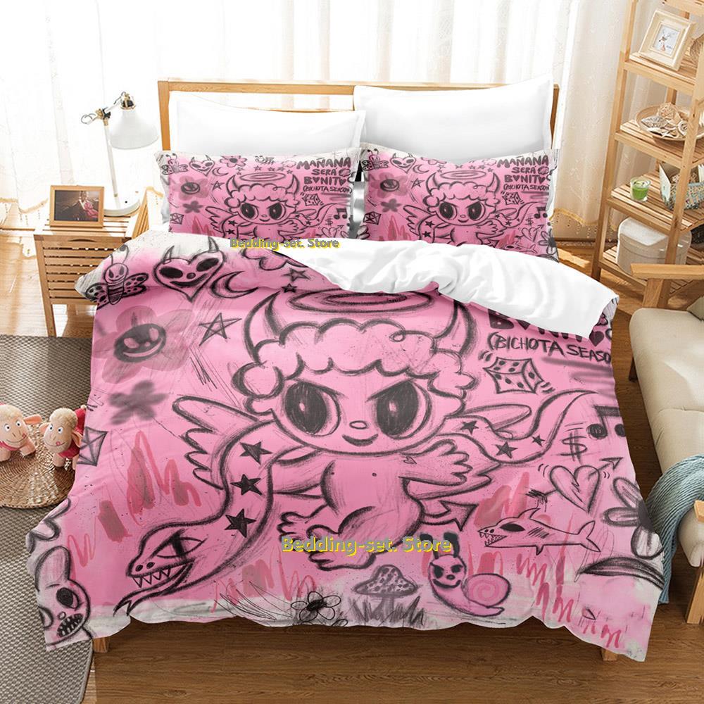 Comforter Karol G New Album Manana Sera Bonito Bichota 2 Bedding Set Cartoon Anime Three-Piece Set Adult Kid Bedroom Duvet Sets