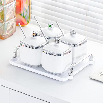 ZISIZ Ceramic Seasoning Jar Set