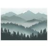 Fun-L037 Misty Forest Bedroom Living Room Home Background Wall Landscaping Decorative Wall Stickers