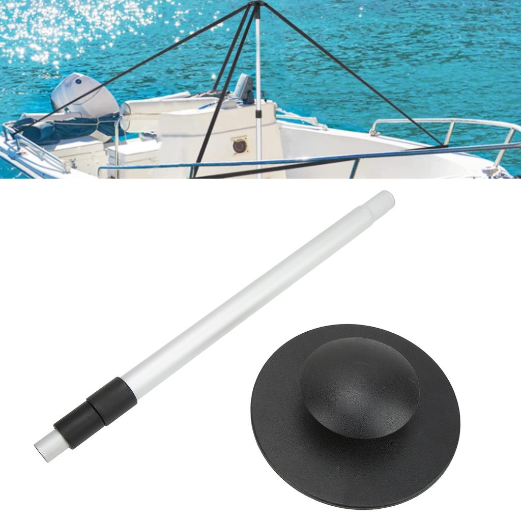 Boat Cover Support System Boat Cover Support Pole 3 Steps 22.5in‑54in Adjustable Aluminium ABS for Yachts Fishing Sailboat
