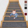 New 76X20cm Staircase Mat Self-adhesive Non-Slip Stair Tread Carpet Mat Safety Soft Stripe Door Mat Home Decor