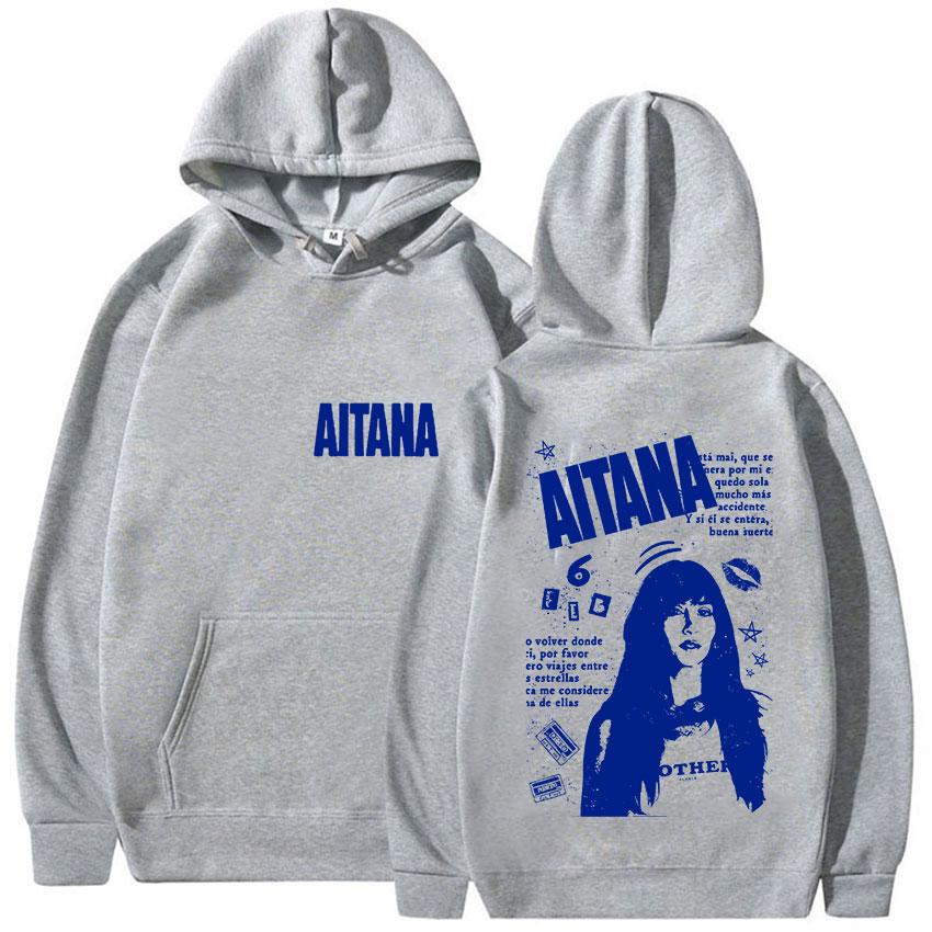 Sångerskan Aitana Metamorfosis Album Turné Fans Hoodie Män Kvinnor Vintage Mode Sweatshirts Hip Hop Oversized Långärmad Huvtröja