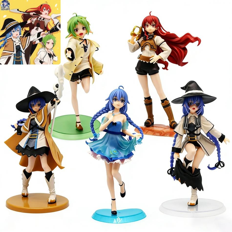 5 Stück Mushoku Tensei Figuren-Spielset Roxy Migurdia Eris Boreas Greyrat Sylphiette PVC Sammlerstück Maßstabsgetreues Modell Spielzeug Spielsets Geschenk Präsent