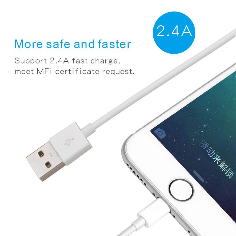 Original High Quality mfi Charging Data Cable Rapide Charger 1M 2M 8 Pin Usb a to L Quick Charging Cable 2A for Phone