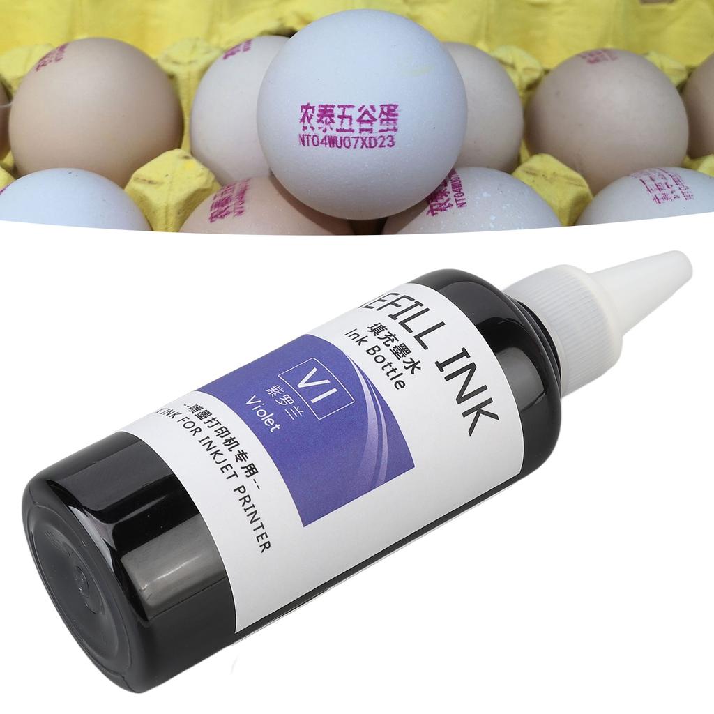 Stamp Refill Ink 100ml High Adhesion Quick Drying Colorfast Widely Used Egg Dater Ink for Business School Family