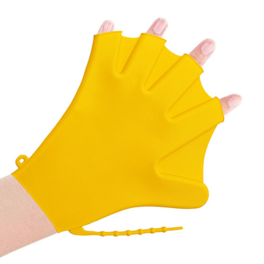 1 Pair Swimming Gloves Webbed Fitness Water Resistance Training Gloves Silicon Swimming Diving Glove Swim Training Mittens