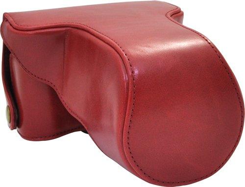 

PLATA FUJIFILM X-M1 Double Lens Kit Camera Case & Strap Set [Red]
