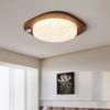 New Nordic bedroom LED ceiling light retro walnut living room acrylic lampshade cream style home decoration indoor lighting