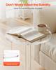 Acrylic Drink Table, Clear End Table Round Top with Solid Post, Modern Acrylic Cake Table Stand, Transparent Side Desk for Coffee, Drink, Food, Snack,