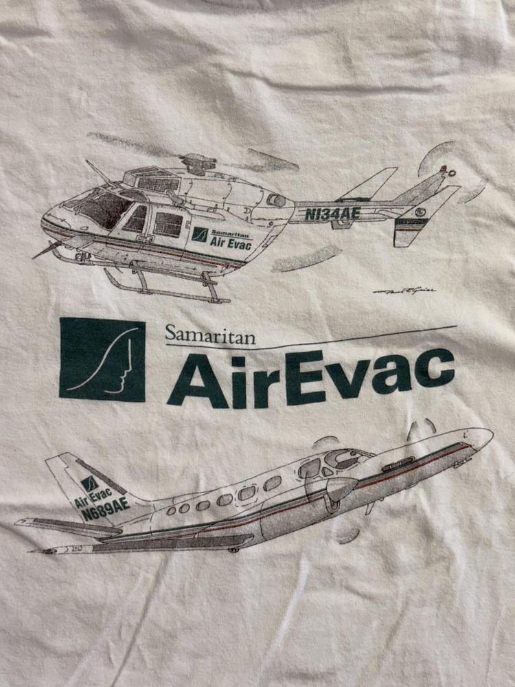 Vintage Seaplane Medivac T-shirt Samaritan AirEvac - S Unisex T-Shirt XXXL