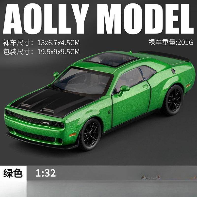 1:32 Hellcat Simulation Alloy Sports Car Model Sound and Light Pull Back Toy Car Ornament